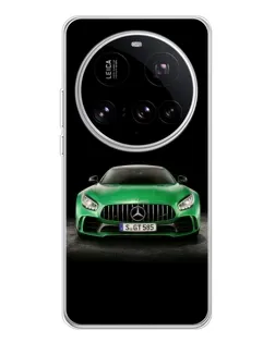 Чехол для Xiaomi 15 Ultra с картинкой «Mercedes — неоновый лого»
