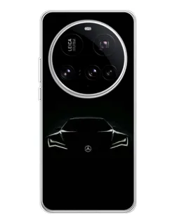 Чехол для Xiaomi 15 Ultra с картинкой «Mercedes — силуэт авто» Чехол для Xiaomi 15 Ultra с картинкой «Mercedes — силуэт авто»