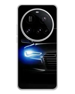 Чехол для Xiaomi 15 Ultra с картинкой «Неоновый взгляд Audi»