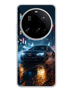 Чехол для Xiaomi 15 Ultra с картинкой «Ночной город и Audi»