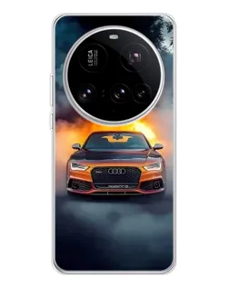 Чехол для Xiaomi 15 Ultra с картинкой «Audi в огненном дыму»