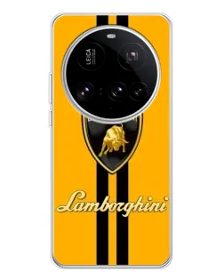 Чехол для Xiaomi 15 Ultra с картинкой «Lamborghini Stripe желтый»
