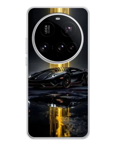 Чехол для Xiaomi 15 Ultra с картинкой «Ночной Lamborghini драйв»