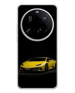 Чехол для Xiaomi 15 Ultra с картинкой «Lamborghini желтый акцент»