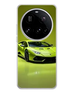 Чехол для Xiaomi 15 Ultra с картинкой «Салатовый Lamborghini Huracan»