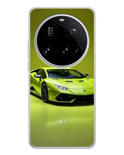Чехол для Xiaomi 15 Ultra с картинкой «Салатовый Lamborghini Huracan»