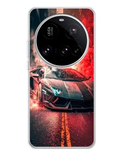 Чехол для Xiaomi 15 Ultra с картинкой «Lamborghini красный дым»