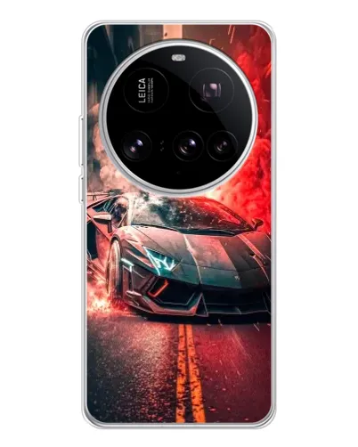 Чехол для Xiaomi 15 Ultra с картинкой «Lamborghini красный дым»