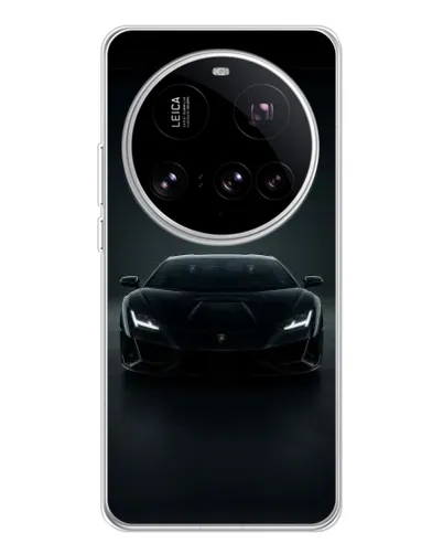 Чехол для Xiaomi 15 Ultra с картинкой «Черный Lamborghini Aventador»