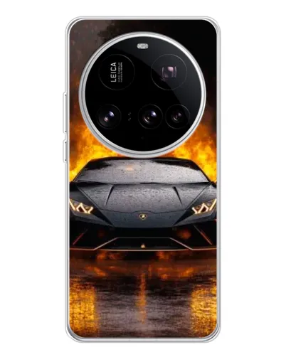 Чехол для Xiaomi 15 Ultra с картинкой «Lamborghini в огне»