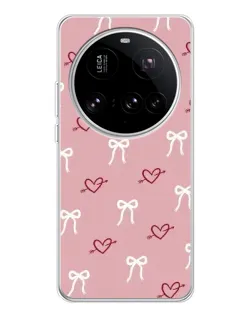 Чехол для Xiaomi 15 Ultra с картинкой «Сердца и банты» Чехол для Xiaomi 15 Ultra с картинкой «Сердца и банты»