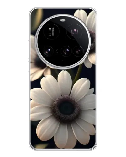 Чехол для Xiaomi 15 Ultra с картинкой «Белые маргаритки макро»