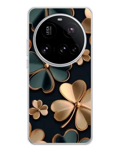 Чехол для Xiaomi 15 Ultra с картинкой «Клевер в золоте»