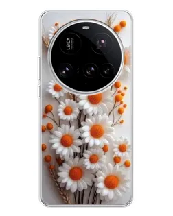 Чехол для Xiaomi 15 Ultra с картинкой «Белые сухоцветы» Чехол для Xiaomi 15 Ultra с картинкой «Белые сухоцветы»
