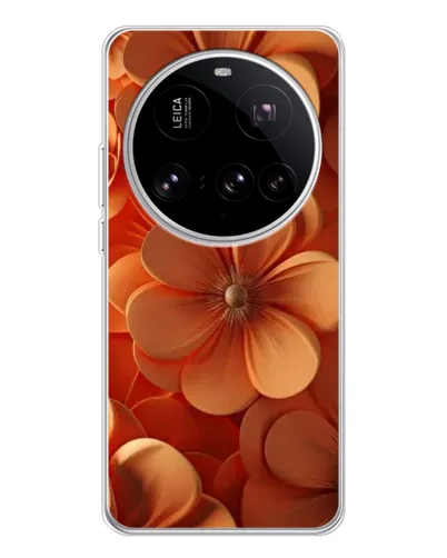 Чехол для Xiaomi 15 Ultra с картинкой «Оранжевый макро цветок»