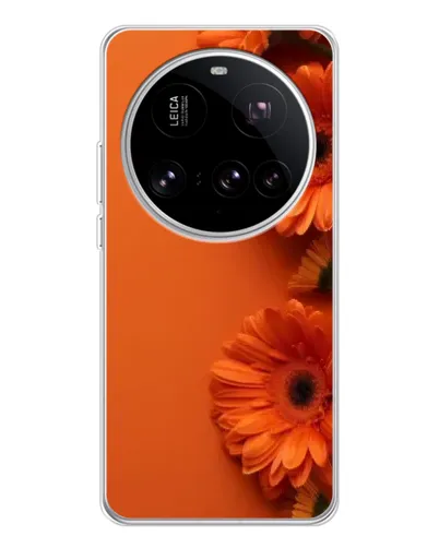 Чехол для Xiaomi 15 Ultra с картинкой «Оранжевые герберы»