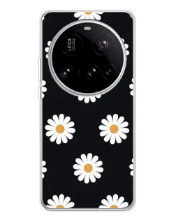 Чехол для Xiaomi 15 Ultra с картинкой «Ромашки на черном» Чехол для Xiaomi 15 Ultra с картинкой «Ромашки на черном»