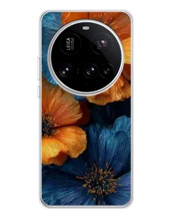 Чехол для Xiaomi 15 Ultra с картинкой «Яркая сине-оранжевая флора» Чехол для Xiaomi 15 Ultra с картинкой «Яркая сине-оранжевая флора»