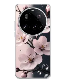 Чехол для Xiaomi 15 Ultra с картинкой «Нежная сакура и капли» Чехол для Xiaomi 15 Ultra с картинкой «Нежная сакура и капли»