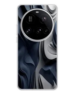 Чехол для Xiaomi 15 Ultra с картинкой «Объемные синие складки» Чехол для Xiaomi 15 Ultra с картинкой «Объемные синие складки»