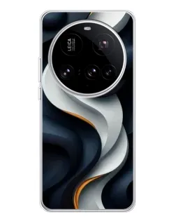 Чехол для Xiaomi 15 Ultra с картинкой «Объемные черно-белые ленты» Чехол для Xiaomi 15 Ultra с картинкой «Объемные черно-белые ленты»
