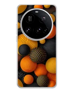 Чехол для Xiaomi 15 Ultra с картинкой «Объемные оранжевые сферы» Чехол для Xiaomi 15 Ultra с картинкой «Объемные оранжевые сферы»