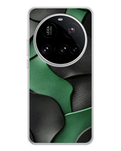 Чехол для Xiaomi 15 Ultra с картинкой «Зеленые кожаные волны» Чехол для Xiaomi 15 Ultra с картинкой «Зеленые кожаные волны»