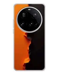 Чехол для Xiaomi 15 Ultra с картинкой «Оранжевый разлом» Чехол для Xiaomi 15 Ultra с картинкой «Оранжевый разлом»