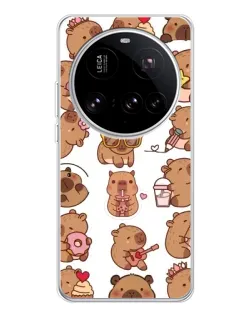 Чехол для Xiaomi 15 Ultra с картинкой «Стикерпак с капибарами» Чехол для Xiaomi 15 Ultra с картинкой «Стикерпак с капибарами»
