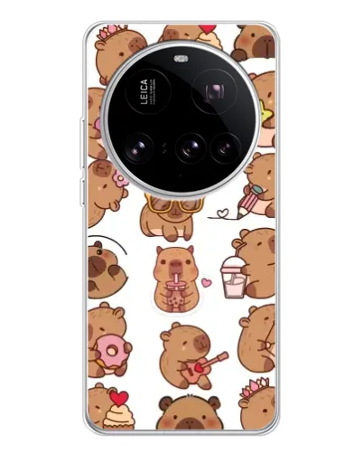 Чехол для Xiaomi 15 Ultra с картинкой «Стикерпак с капибарами» Чехол для Xiaomi 15 Ultra с картинкой «Стикерпак с капибарами»