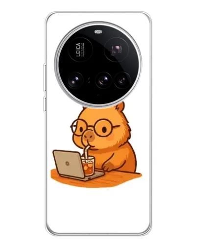 Чехол для Xiaomi 15 Ultra с картинкой «Капибара с ноутбуком» Чехол для Xiaomi 15 Ultra с картинкой «Капибара с ноутбуком»