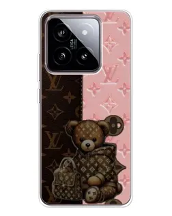 Чехол для Xiaomi 15 с картинкой «Мишка в стиле LV»