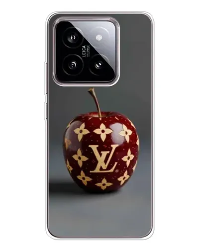 Чехол для Xiaomi 15 с картинкой «Красное яблоко LV»