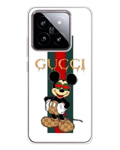 Чохол для Xiaomi 15 з картинкою «Міккі Маус Gucci — смуги» Чохол для Xiaomi 15 з картинкою «Міккі Маус Gucci — смуги»