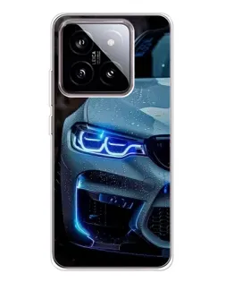 Чехол для Xiaomi 15 с картинкой «Взгляд BMW с синими фарами»