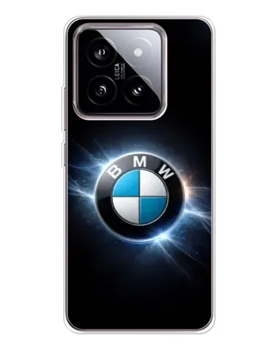Чехол для Xiaomi 15 с картинкой «BMW — неоновое сияние»