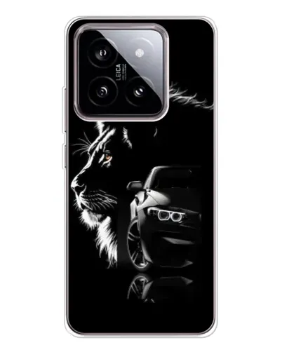 Чехол для Xiaomi 15 с картинкой «BMW и лев»