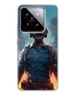 Чехол для Xiaomi 15 с картинкой «PUBG — реалистичный герой»