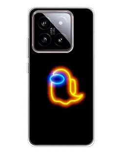Чехол для Xiaomi 15 с картинкой «Among Us неоновое сияние»
