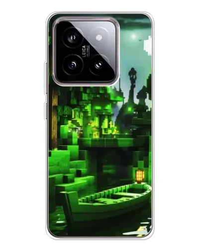 Чехол для Xiaomi 15 с картинкой «Minecraft лесной пейзаж»