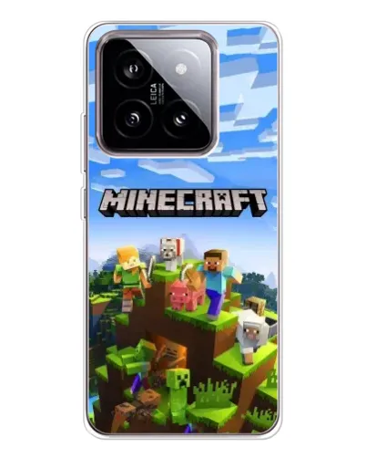 Чехол для Xiaomi 15 с картинкой «Minecraft классический мир»