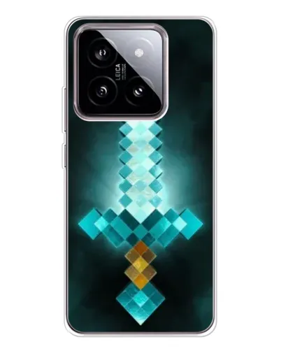 Чехол для Xiaomi 15 с картинкой «Алмазный меч неон»