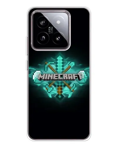 Чехол для Xiaomi 15 с картинкой «Minecraft Diamond лого»