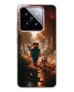 Чехол для Xiaomi 15 с картинкой «Стив в лесу» Чехол для Xiaomi 15 с картинкой «Стив в лесу»