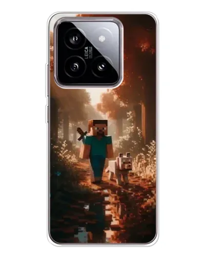 Чехол для Xiaomi 15 с картинкой «Стив в лесу»