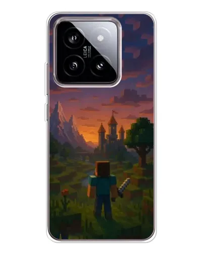 Чехол для Xiaomi 15 с картинкой «Стив у башни»