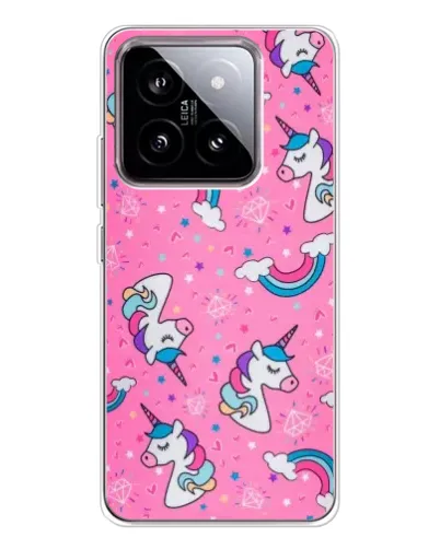 Чехол для Xiaomi 15 с картинкой «Unicorn паттерн розовый» Чехол для Xiaomi 15 с картинкой «Unicorn паттерн розовый»