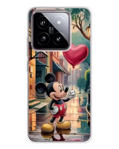 Чехол для Xiaomi 15 с картинкой «Микки и шарик-сердце»