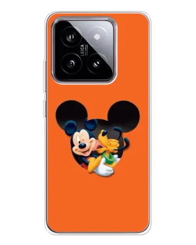 Чехол для Xiaomi 15 с картинкой «Сердце Микки Минни»