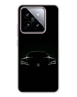 Чехол для Xiaomi 15 с картинкой «Mercedes — силуэт авто» Чехол для Xiaomi 15 с картинкой «Mercedes — силуэт авто»